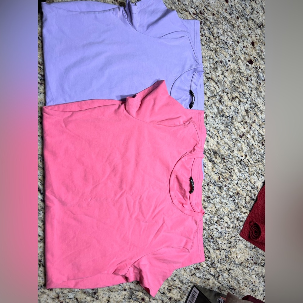 Pink and Lavender T-Shirt Dresses